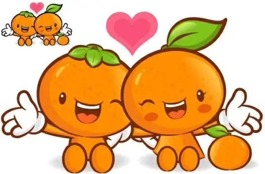 love the cartoon super fruits vector 1