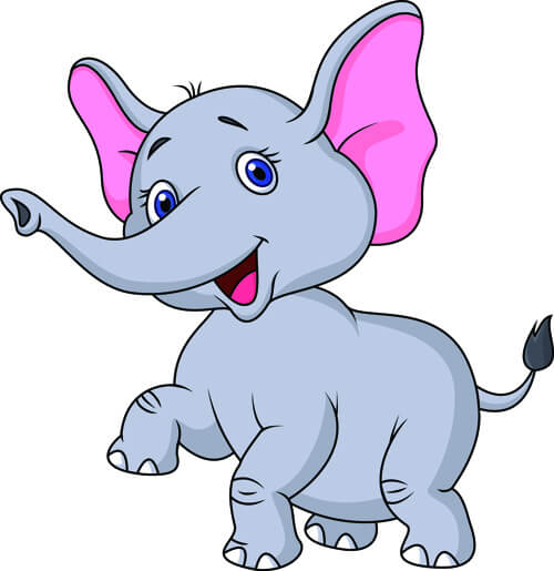 Lovely cartoon elephant vector Vectors graphic art designs in editable .ai  .eps .svg .cdr format free and easy download unlimit id:585539
