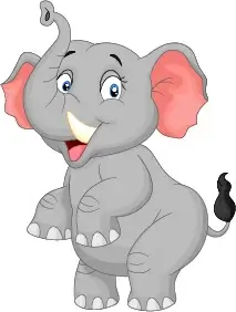 Cartoon elephant vector vectors newest