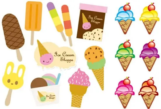 lovely ice cream vector graphic