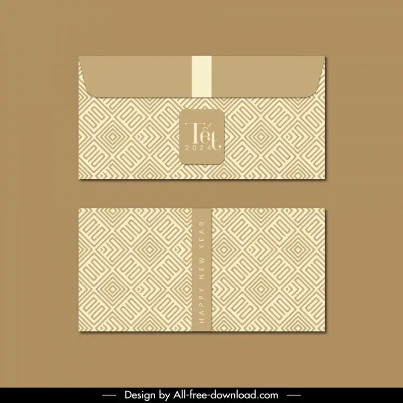lucky money envelope template elegant classic geometry