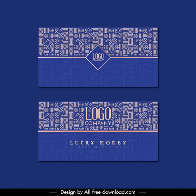 lucky money envelope template flat geometry layout