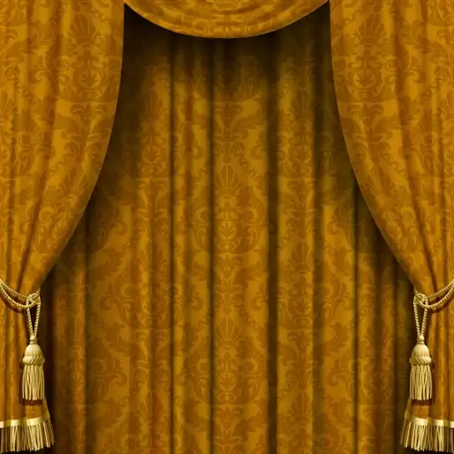 luxurious curtains colored vector