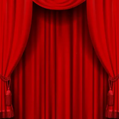 luxurious curtains colored vector