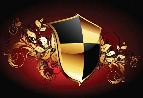 luxurious of heraldic shield design vector