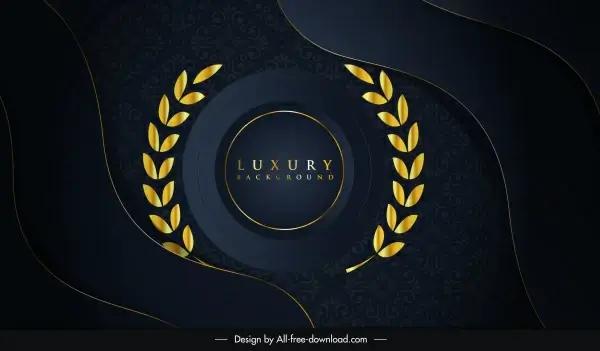 luxury background wreath decor elegant dark black design