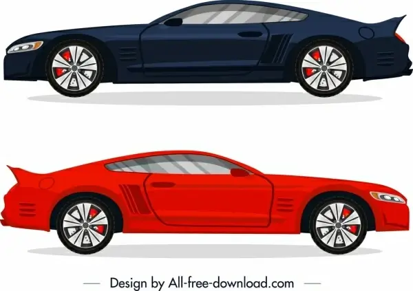 luxury car advertising background blue red decor