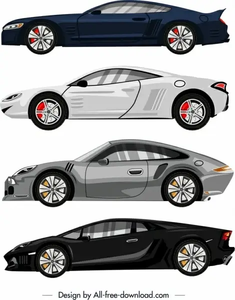 luxury car advertising background modern colored sketch
