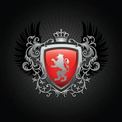 luxury coat of arms design elements vector graphics