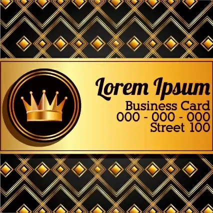 luxury gold business cards template vector 