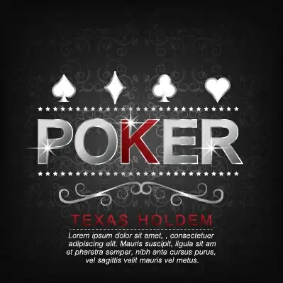 luxury poker poster cover vector