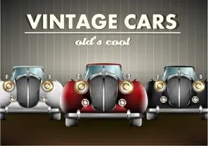 luxury retro car cool vector