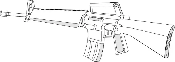 M16 Gun Fire Arms Weapon clip art