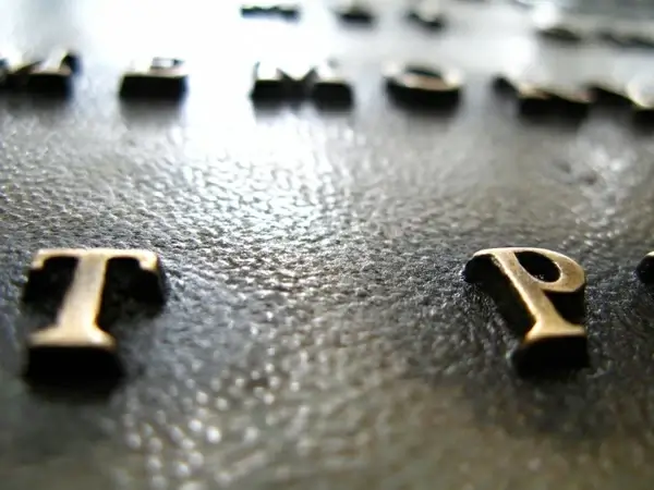 macro bronze plaque marker