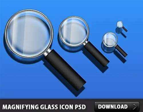 Magnifying Glass Icon Free PSD