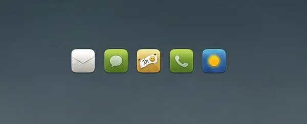 Mail, Chat, Phone, Weather Replacement Icons