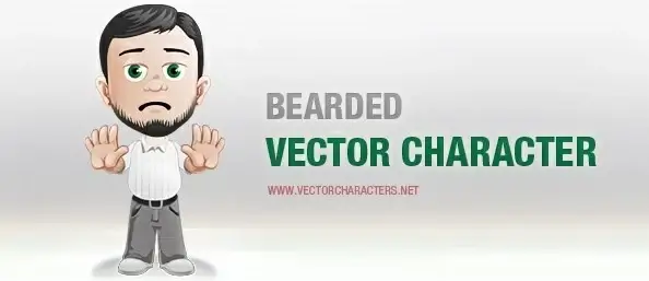 male vector character with a beard