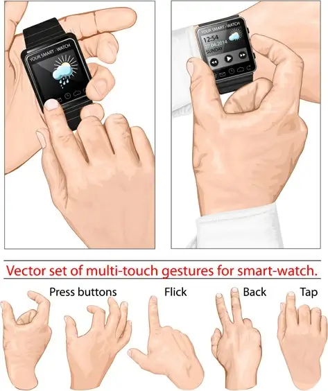 man hand gestures vector design