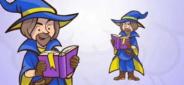 man witch reading a book