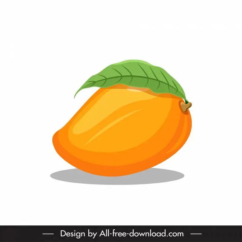 mango icon flat classical handdrawn outline 
