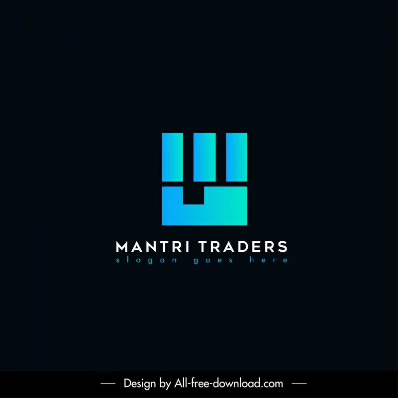 mantri traders logo template flat modern geometry design 