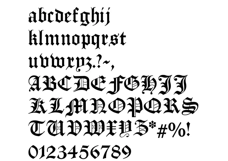 Manuskript Gotisch Font in truetype .ttf opentype .otf format free and ...