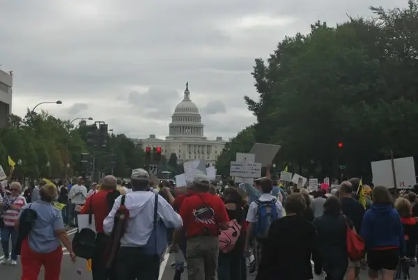 marching to the capitol