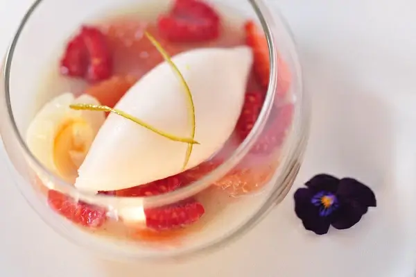 marco polo tea blanc manger with red berries lychee and pomelo 2