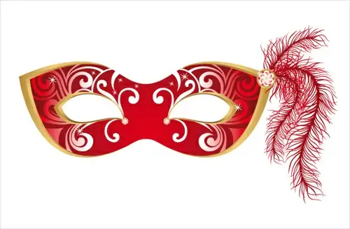 mask with masquerade design vector