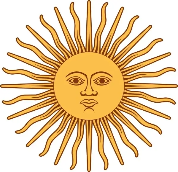 May Sun From Argentina Flag clip art