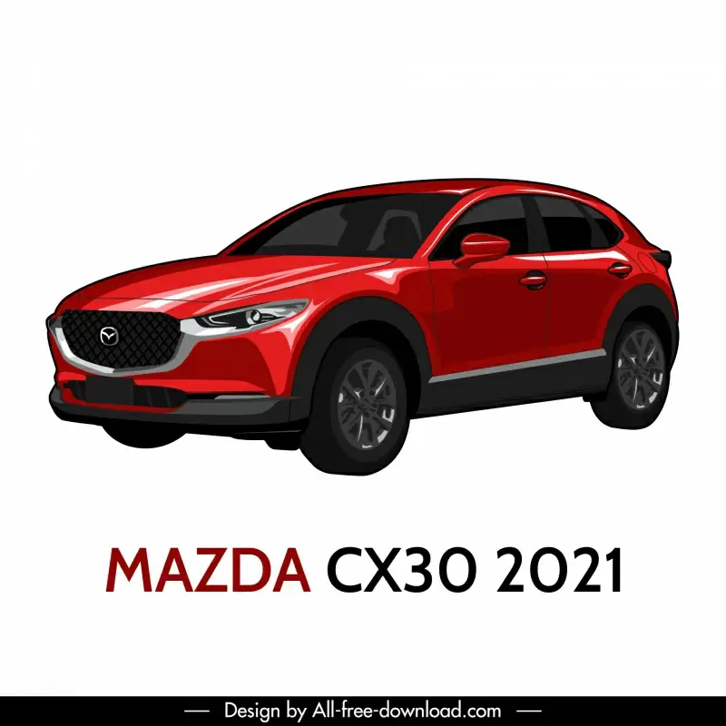 mazda cx 30 2021 car advertising template elegant 3d design