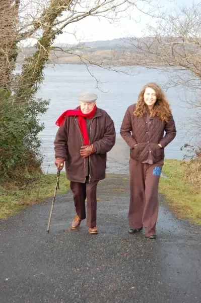 me and my grandpa walking
