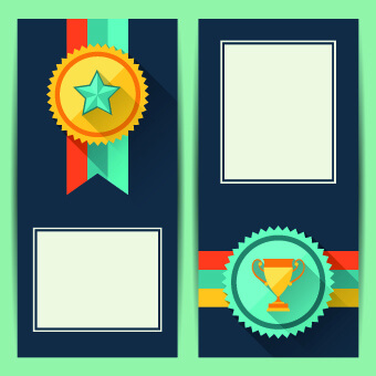 medals objects design vector