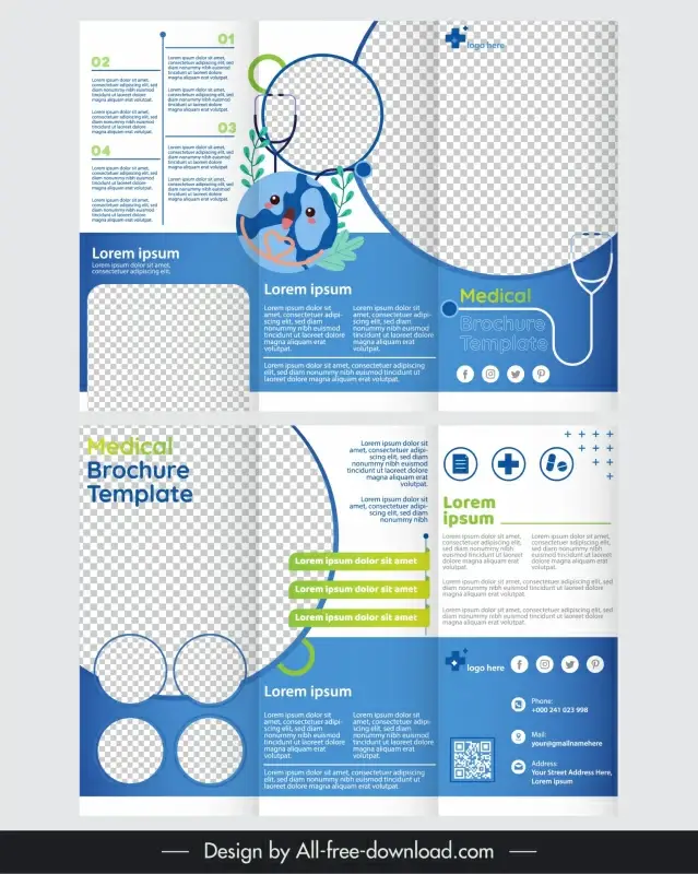 medical brochure template elegant trifold medical elements