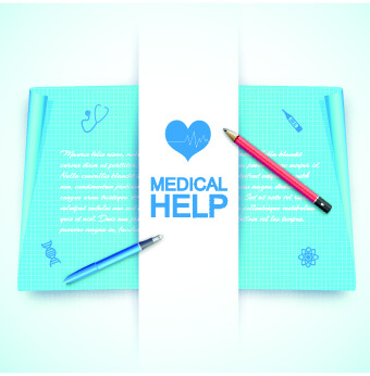 medical help design elements vector background