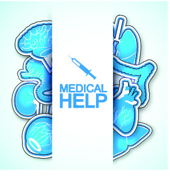 medical help design elements vector background