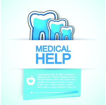 medical help design elements vector background