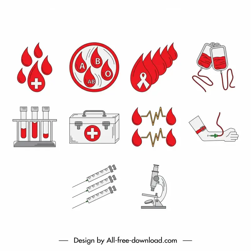 medical icons sets flat symbols sketch
