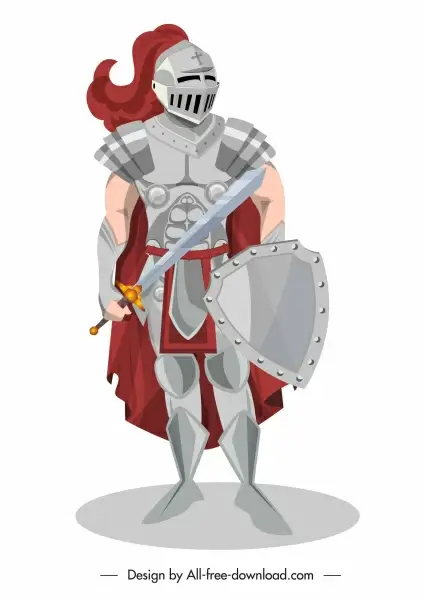 medieval ancient knight icon metallic armor decor