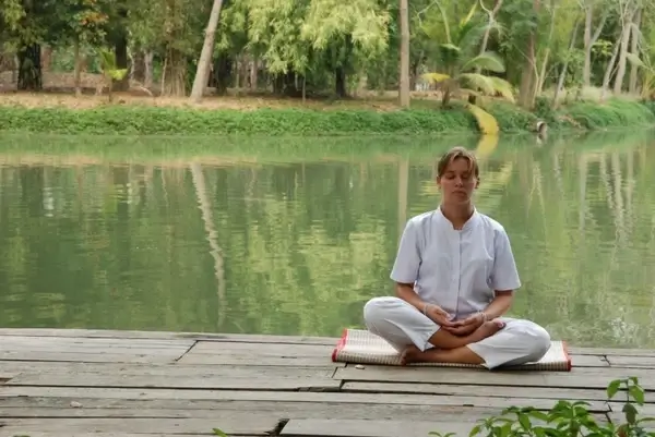 meditation by the lake