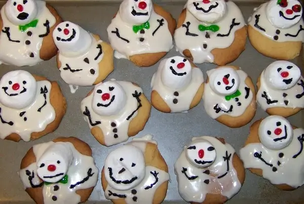 melting snowman cookies