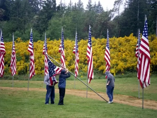 memorial day flags