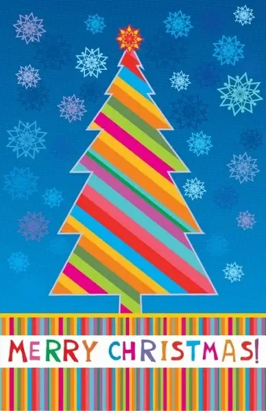 Merry Christmas Greeting Card Vector Illustration