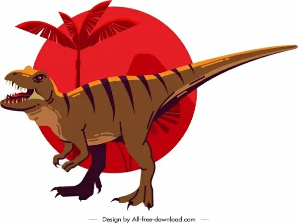 metriacanthosaurus dinosaur icon colored cartoon sketch classical design