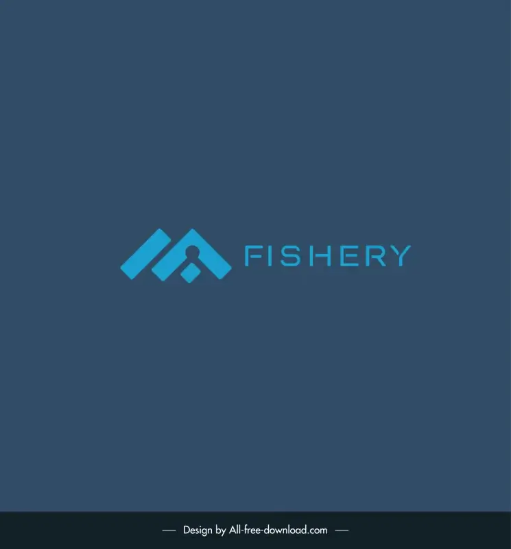 mf fishery text logotype flat modern elegant geometry texts sketch