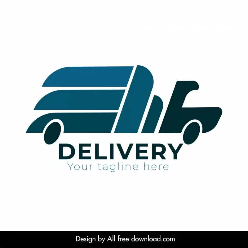 mhg logo template flat dynamic stylized texts truck vehicle sketch