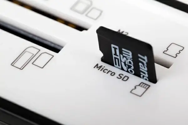 micro sd card in a reader