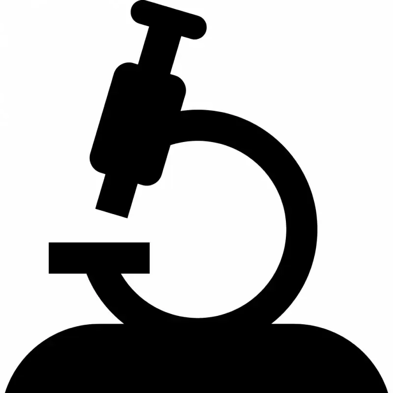 microscope sign icon flat silhouette outline