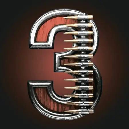 military with metal number vintage vector