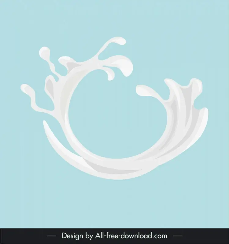 milk splash backdrop dynamic circle shape